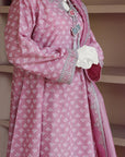 3 Piece - Printed Stitched Cotton Suit