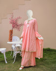3 Piece - Printed Stitched Cotton Suit