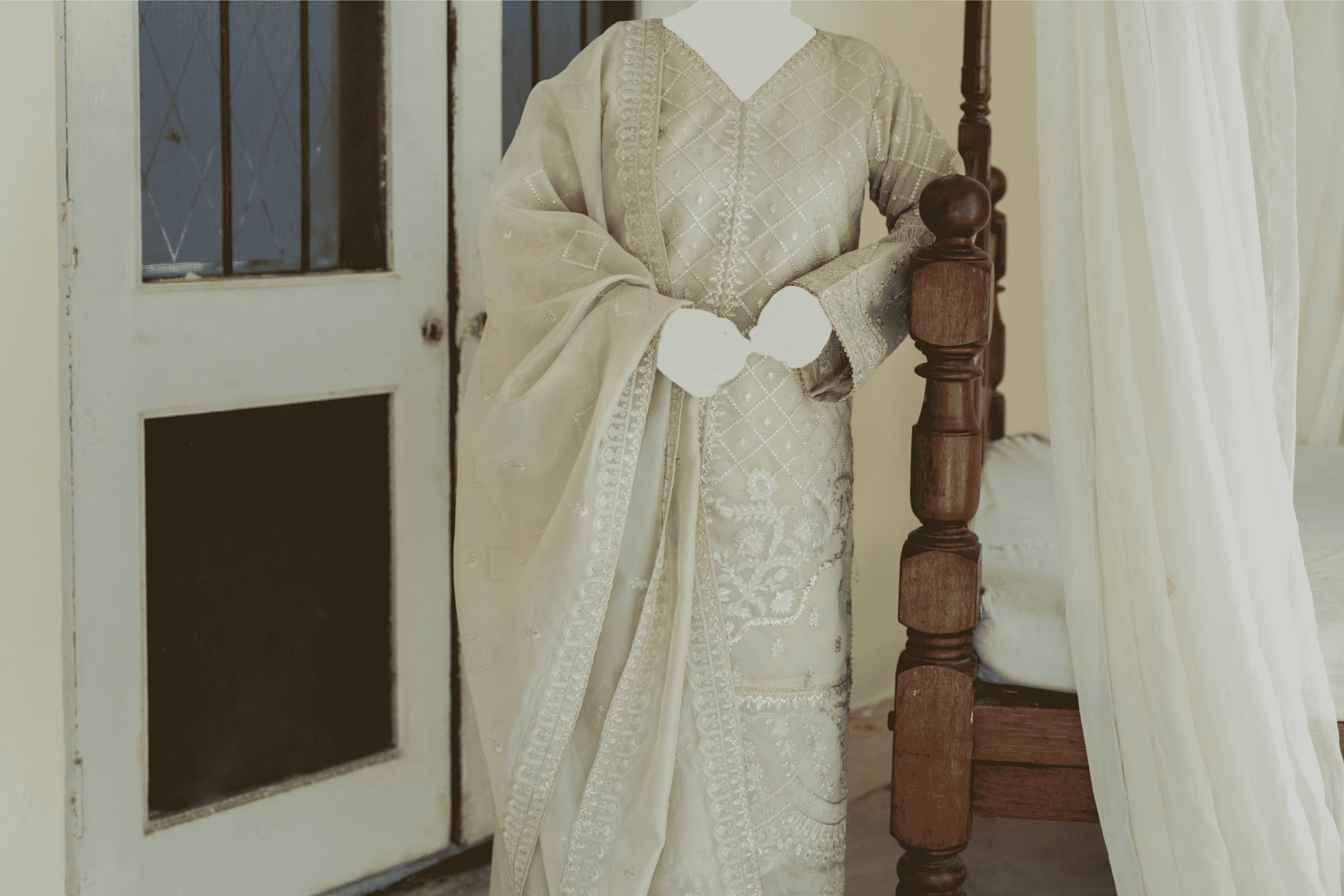 Andaaz by Saira Sultana Women RTW Embroidered Silk 3 Piece Suit Haya Ice Pista - Festive Collection main image 0