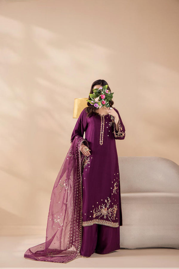 3PC Stitched Suit - ZR2012PRPL