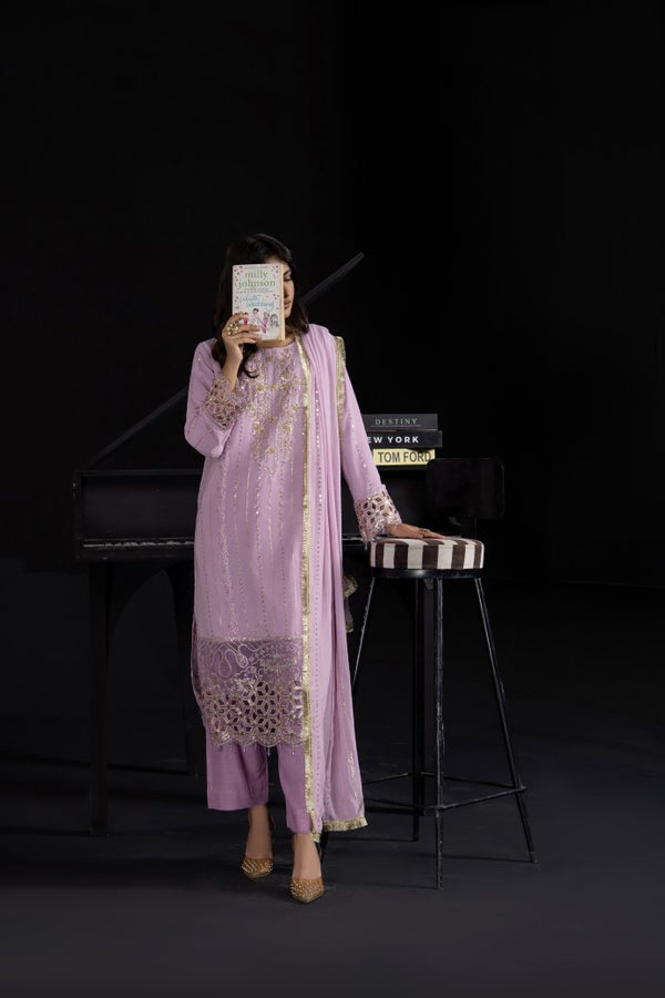 3PC Stitched Suit - ZR110PINK
