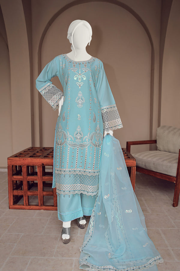 3 Piece - Stitched Cotton Suit