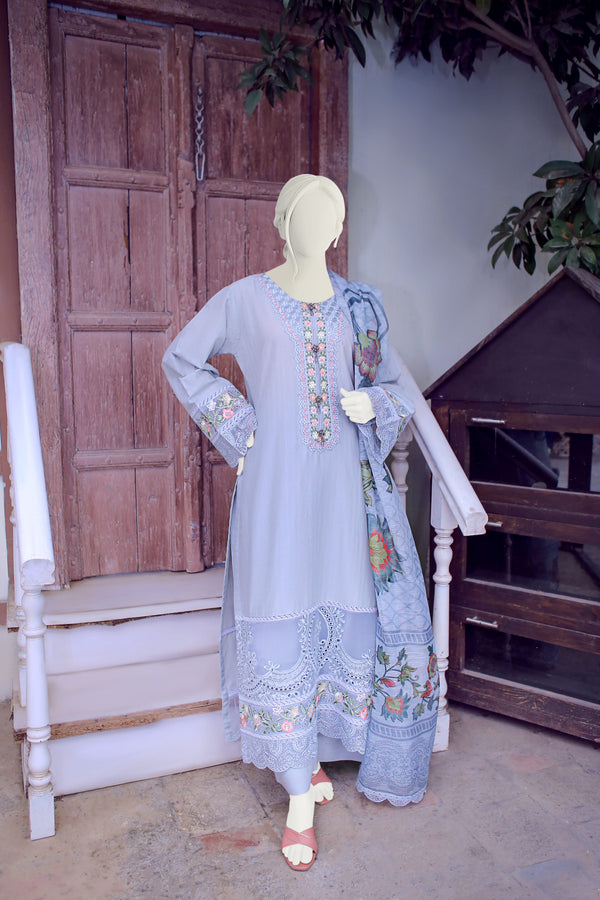 3PC Stitched Suit - ZR86GRAY