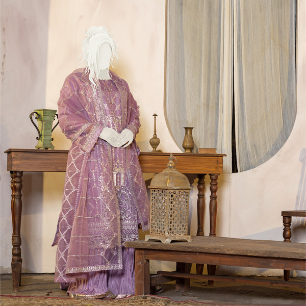3PC Stitched Suit - ZR71LILAC